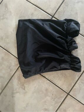 SHEIN Black Satin Mini Skirt with Elastic Waist